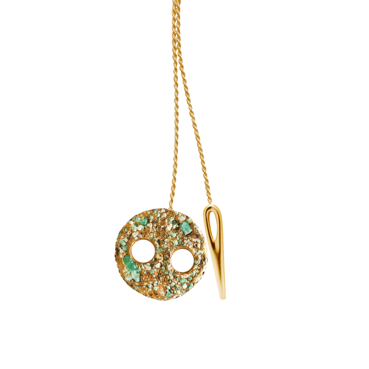 Esmeralda Botón Necklace