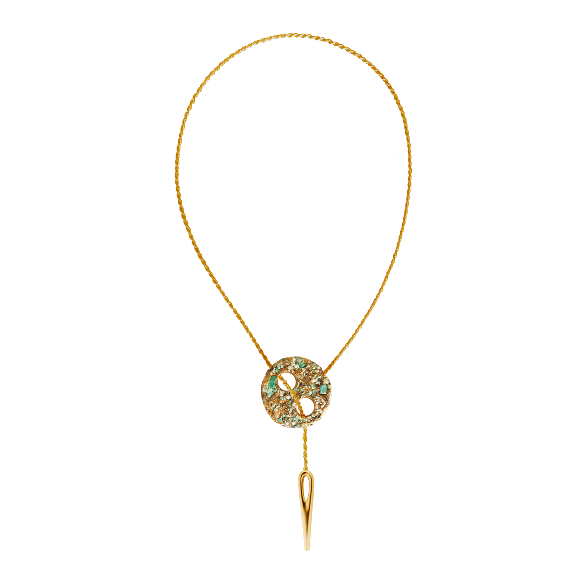 Esmeralda Botón Necklace
