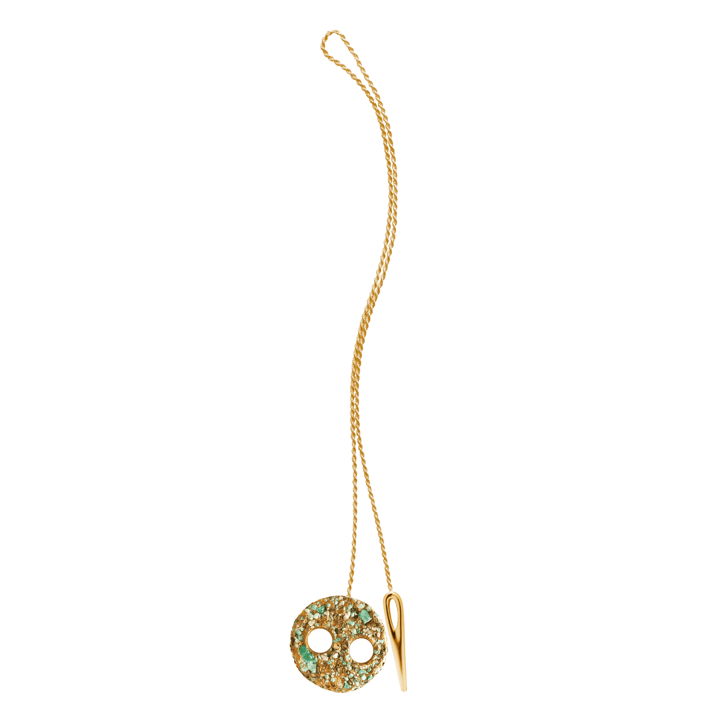 Esmeralda Botón Necklace