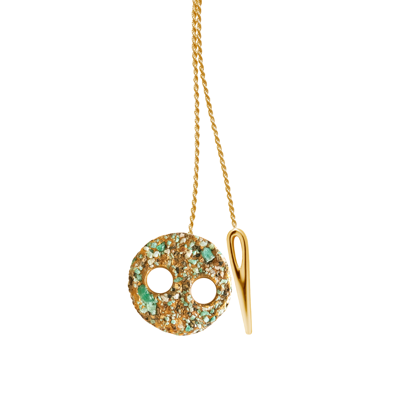 Esmeralda Botón Necklace