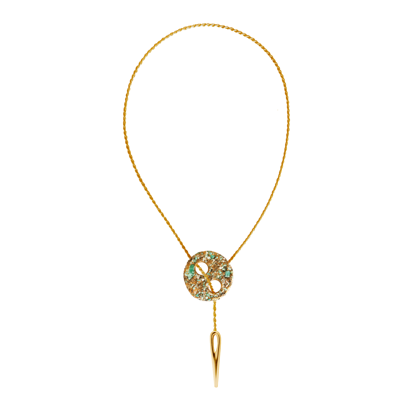 Esmeralda Botón Necklace